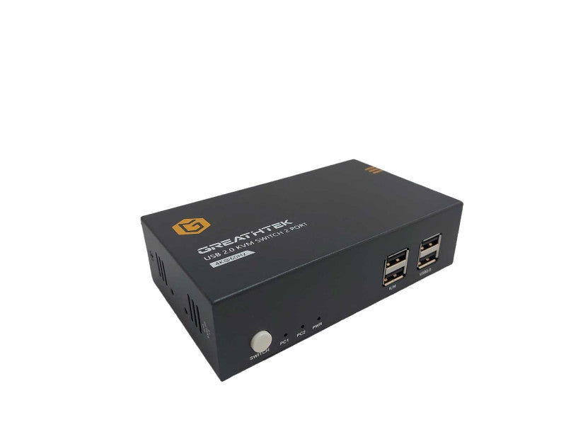 GREATHTEK KVM Switch HDMI Dual Monitor Extended Display 2 Port USB 2.0 Hub =
