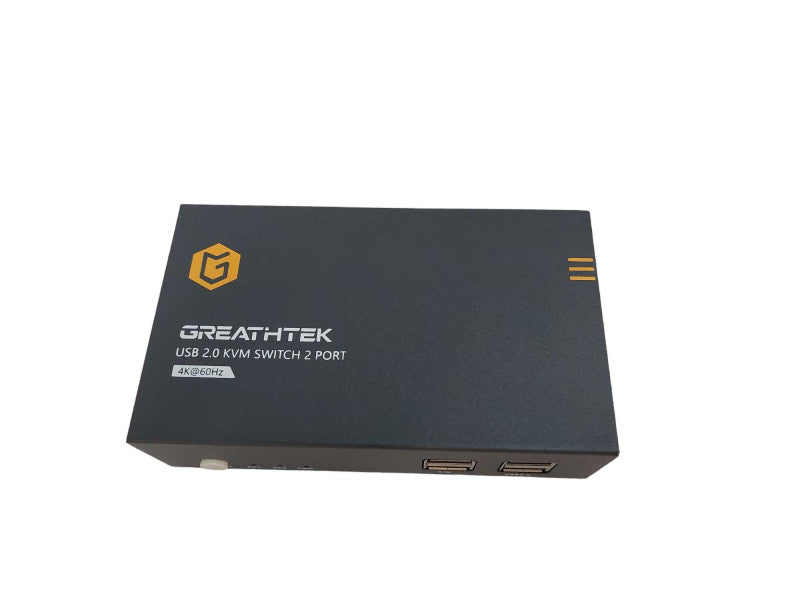 GREATHTEK KVM Switch HDMI Dual Monitor Extended Display 2 Port USB 2.0 Hub =