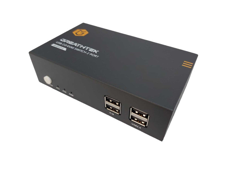 GREATHTEK KVM Switch HDMI Dual Monitor Extended Display 2 Port USB 2.0 Hub =