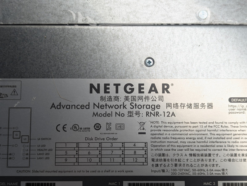 Netgear ReadyNAS 4220 RNR-12A 12 Bay NAS with 6 4TB HDDs PLEASE READ  -