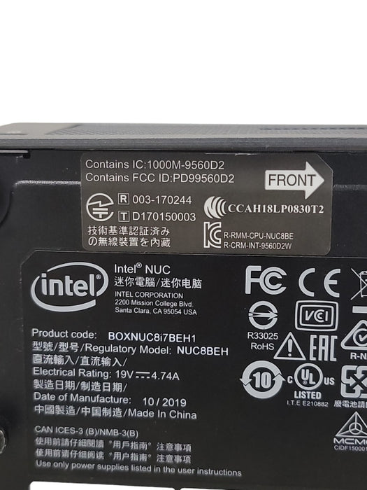 Mini Desktop PC Intel NUC BOXNUC8i7BEH1 i7-86559U 2.7GHz-8GB RAM 256SSD