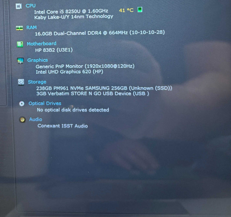 HP EliiteBook 840 G5 TOUCH Intel Core i5-8250U@1.6GHz 16GB RAM 256GB SSD  Lap200
