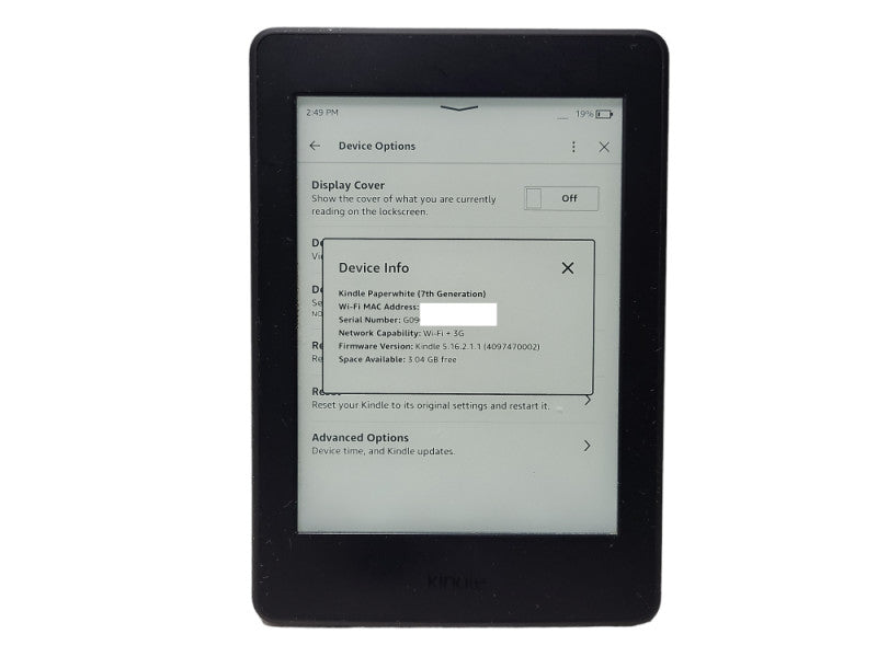 Amazon Kindle Paperwhite (7th Generation) 4GB, Wi-Fi, 6 inch $