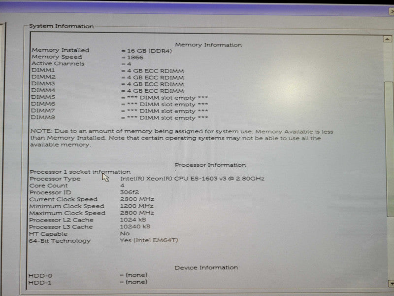 Dell Precision T5810 | Xeon E5-1603 v3 @ 2.80GHz 16GB DDR4 NVIDIA NVS 310 !
