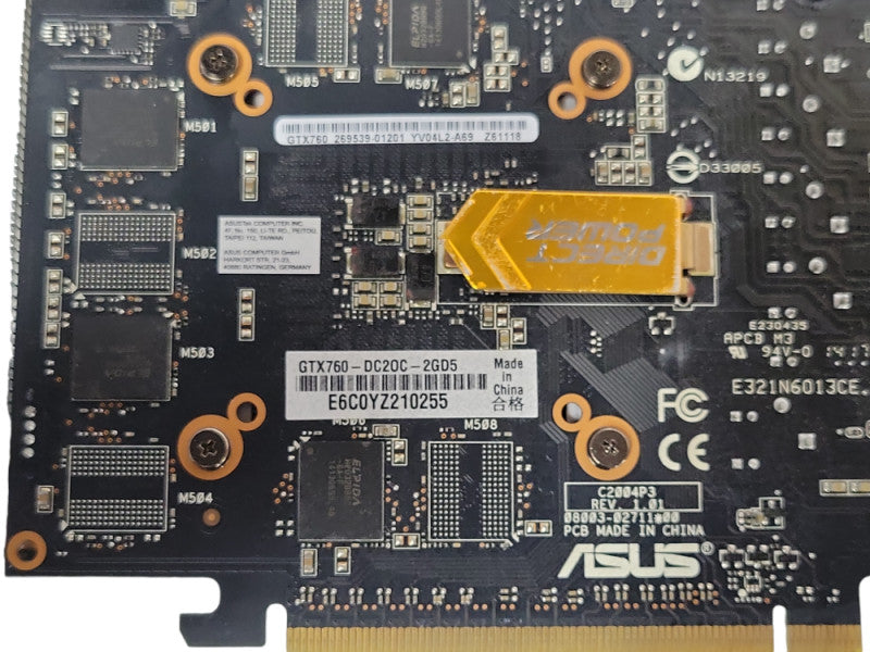 Asus GeForce GTX760 HD 6950 800M 2GB DDR5 Dual MINIDP HDMI DUAL DVI PCI-E _