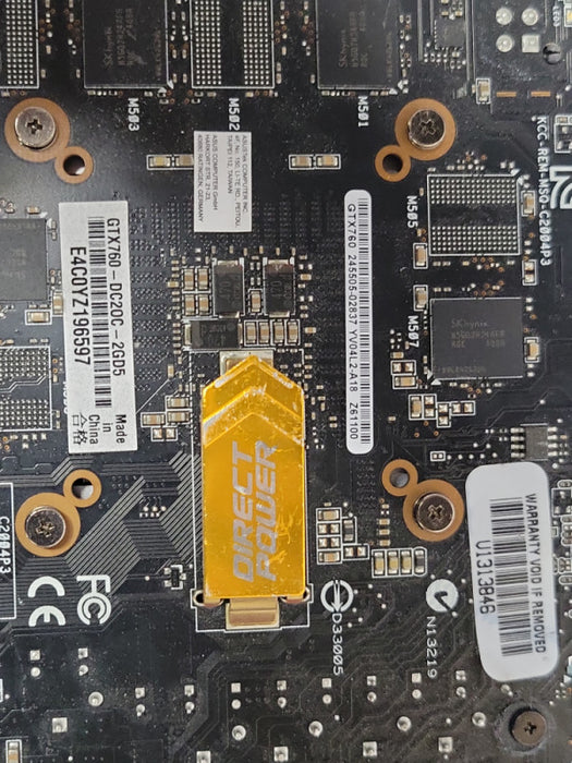 Asus GeForce GTX760 HD 6950 800M 2GB DDR5 Dual MINIDP HDMI DUAL DVI PCI-E _