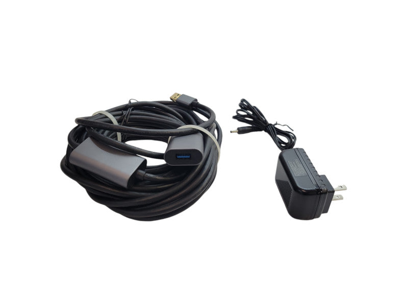 USB 3.0 Active Extension Cable 32 Feet with 5V 2A Power Adapter %