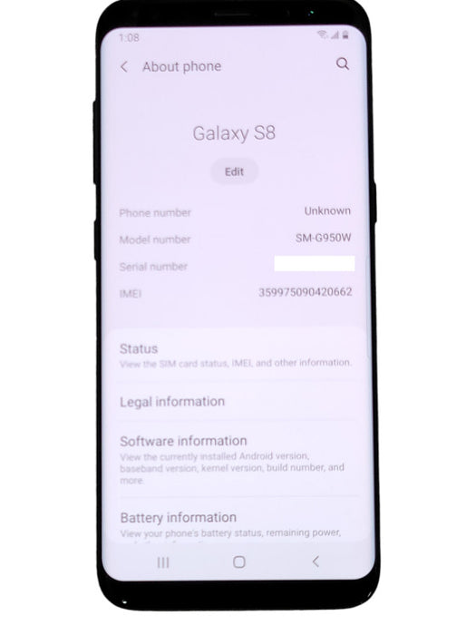 Samsung Galaxy S8 | 64GB (SM-G950W) | Unlocked, read _