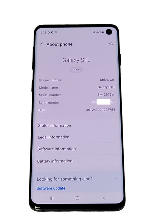 Samsung Galaxy S10 128GB SM-G973W Unlocked Smart Phone Q_