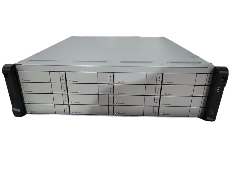Symantec 3U Disk Array 16x 3.5" HDD Bay caddies, Model: 16EB, 2x 580W PSU !