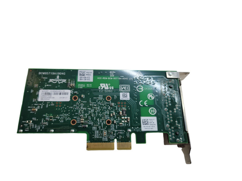 Dell TMGR6 Broadcom 5719 Quad Port 1Gb Ethernet Gigabit PCIe NIC Network Card %