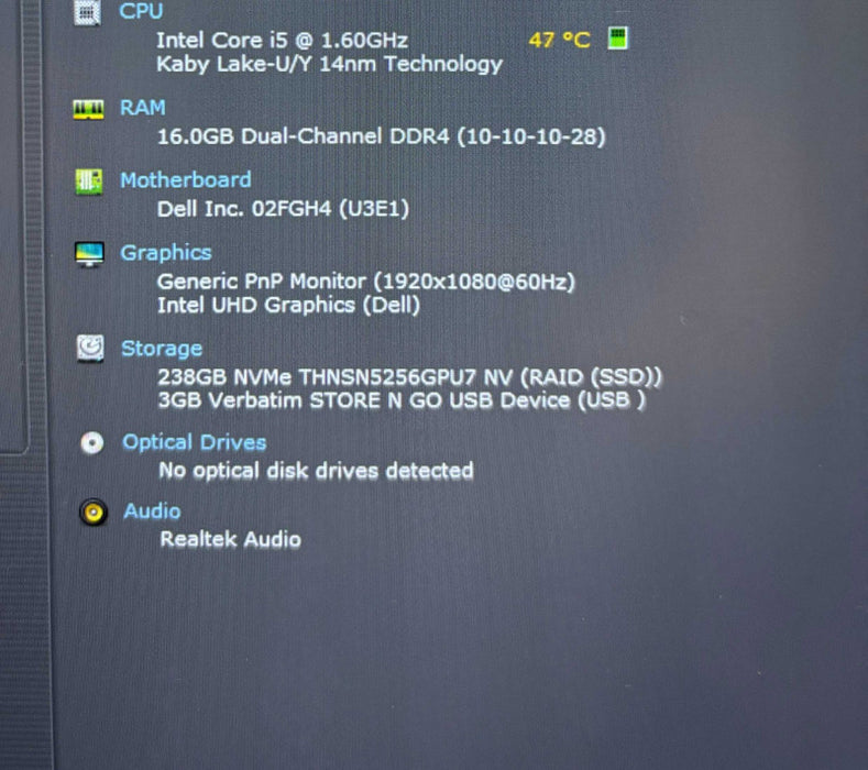 Dell Latitude 5410 Intel Core i5-10210U@1.6GHz 16GB RAM 256GB SSD  Lap200