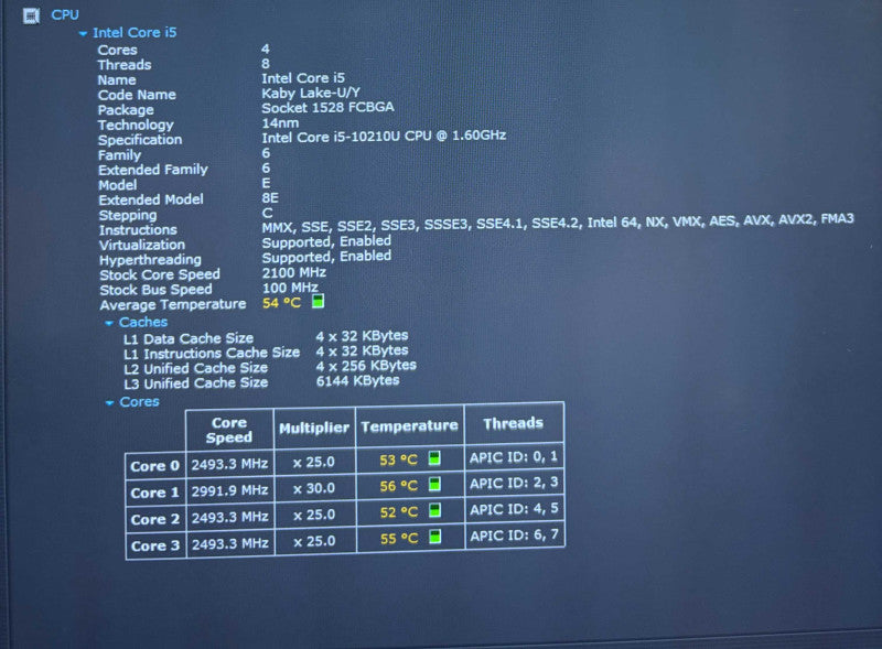 Dell Latitude 5410 Intel Core i5-10210U@1.6GHz 16GB RAM 256GB SSD  Lap200