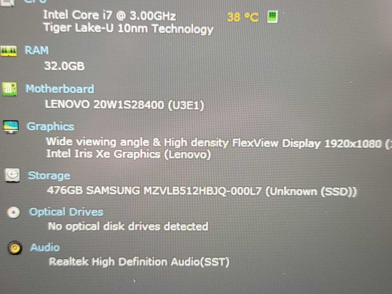 Lenovo ThinkPad T14| i7-1185G7| 32GB DDR4| 512GB NVME READ β Lap200