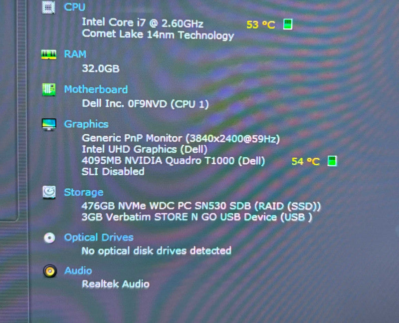 Dell Precision 5550 4K TOUCH i7-10750H QUADRO T1000 4GB GPU 32GB RAM 512SSD  Lap200