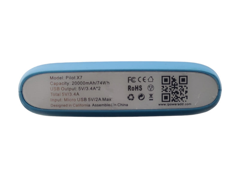 POWERADD Pilot X7 20000mAh Power Bank 2 USB Portable Phone Charger