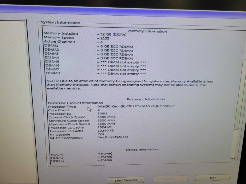 Dell Precision T5810 - Xeon E5-1620 v3 | 32GB RAM | NO HDD | QUADRO k600 %