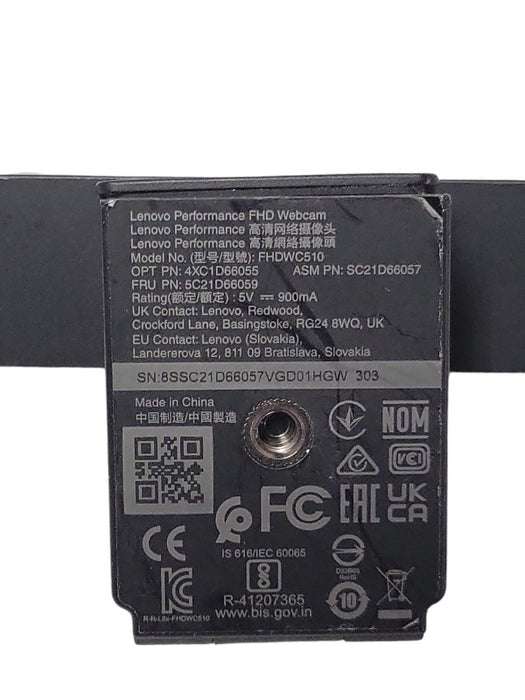 Lenovo Performance FHD Webcam FHDWC510, Tested, No USB-C Cable _