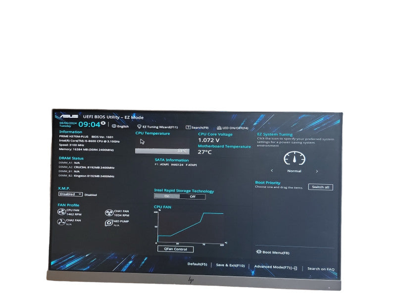 Custom PC PRIME H370M - PLUS i5 - 8600 CPU @ 3.10GHz 16GB DDR4 Ram θ