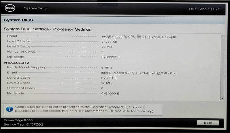 Dell PE R630 2U 8x 2.5", 2x E5-2643 v4 3.40GHz 6C, 16GB ECC DDR4, H330 Mini