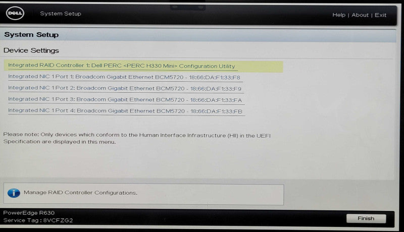 Dell PE R630 2U 8x 2.5", 2x E5-2643 v4 3.40GHz 6C, 16GB ECC DDR4, H330 Mini