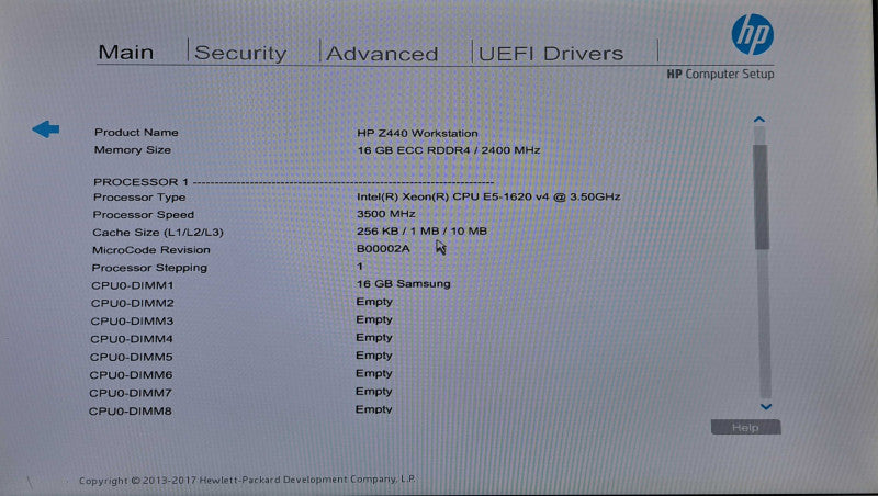 HP Z440 Workstation | Xeon E5-1620 v4 @ 3.50GHz 4C, 16GB DDR4, No HDD/GPU