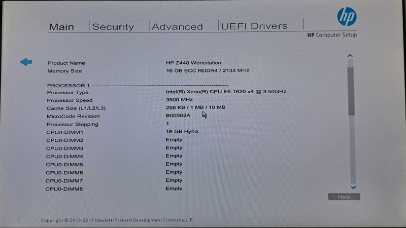 HP Z440 Workstation | Xeon E5-1620 v4 @ 3.50GHz 4C, 16GB DDR4, No HDD/GPU