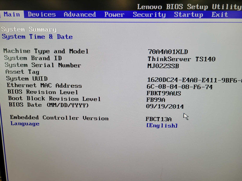 Lenovo ThinkServer TS140 - Xeon E3-1225v3 3.20GHz | 8GB RAM | NO HDD %