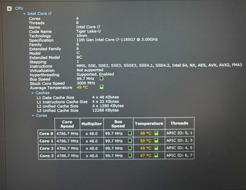 Dell Latitude 5420 Intel Core i7-1185G7@3GHz 16GB RAM 256GB SSD READ!  Lap200
