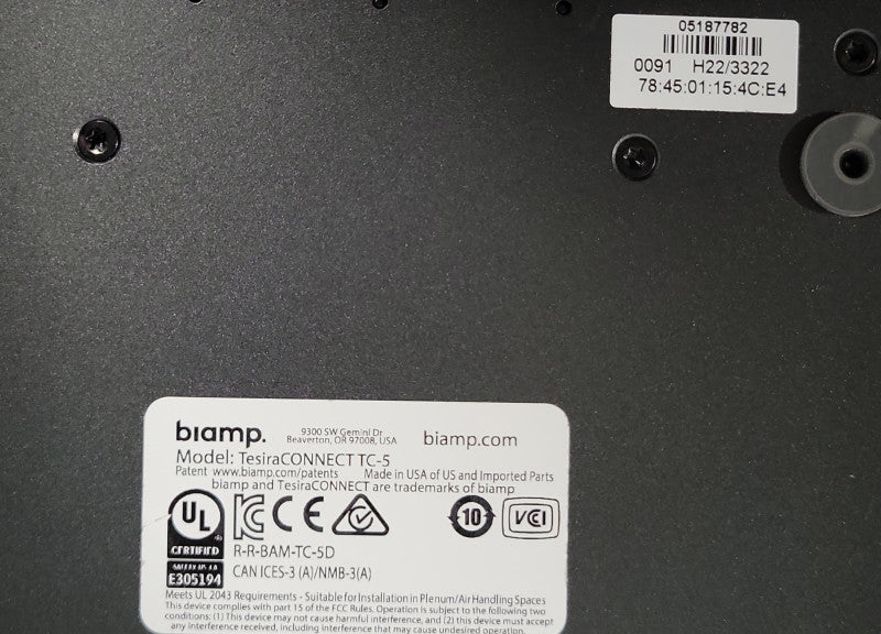 Biamp TesiraCONNECT TC-5 audio expander _