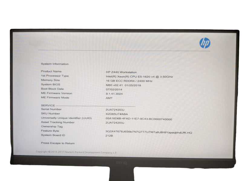 HP Z440 Workstation | Xeon E5-1620 v4 | 16GB DDR4 | No HDD | Quadro K620