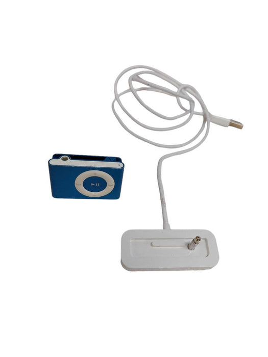 Blue Ipod Shuffle w USB Charging Dock  =