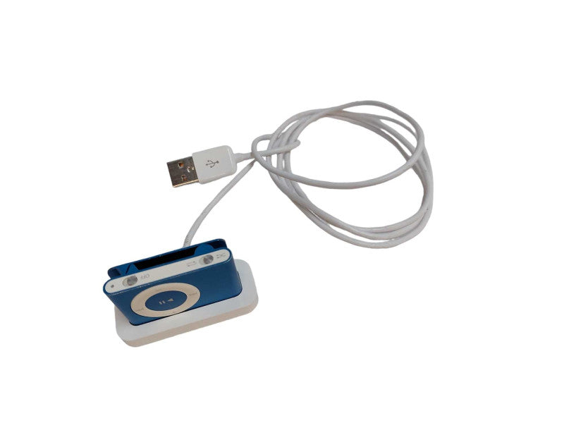 Blue Ipod Shuffle w USB Charging Dock  =