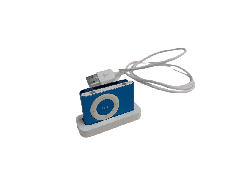 Blue Ipod Shuffle w USB Charging Dock  =