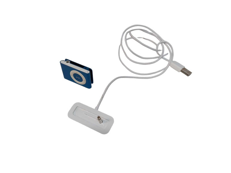 Blue Ipod Shuffle w USB Charging Dock  =