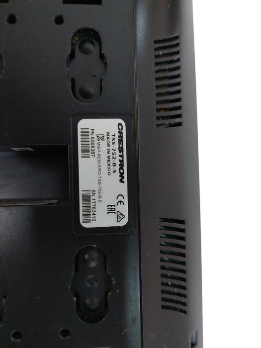 Crestron 7" Room Panel Model: TSS-752-B-S PN: 6506387  Q=
