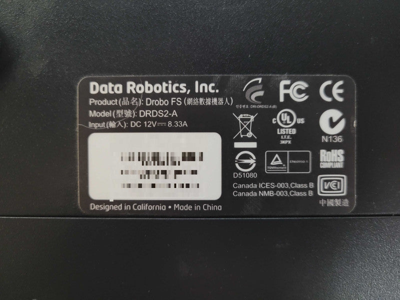 Drobo FS DRDS2-A 5- BAY Ethernet NAS, 10TB (5x 2TB) 3.5" HDDs