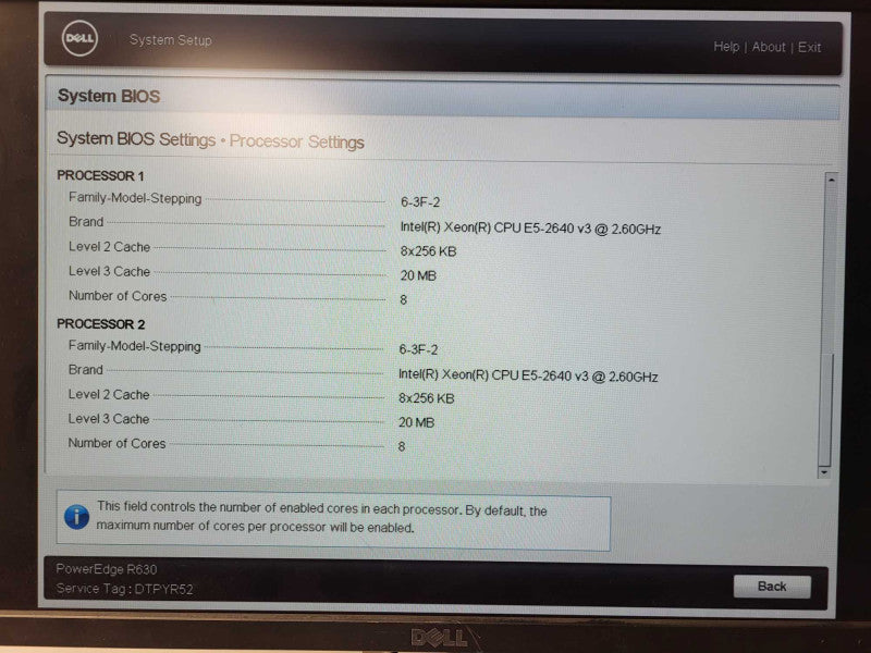 Dell PE R630 1U 8x 2.5" 2x E5-2640 v3 2.6GHz 64GB DDR4 PERC H730 Mini READ $
