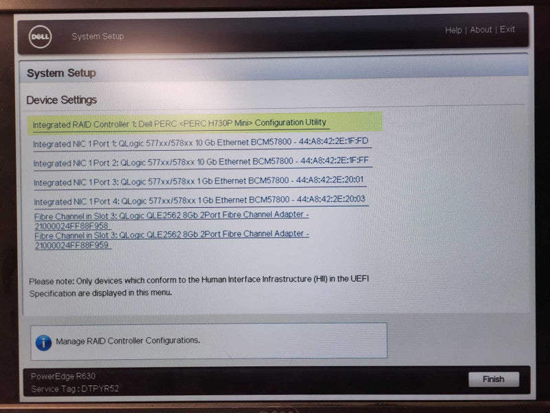 Dell PE R630 1U 8x 2.5" 2x E5-2640 v3 2.6GHz 64GB DDR4 PERC H730 Mini READ $