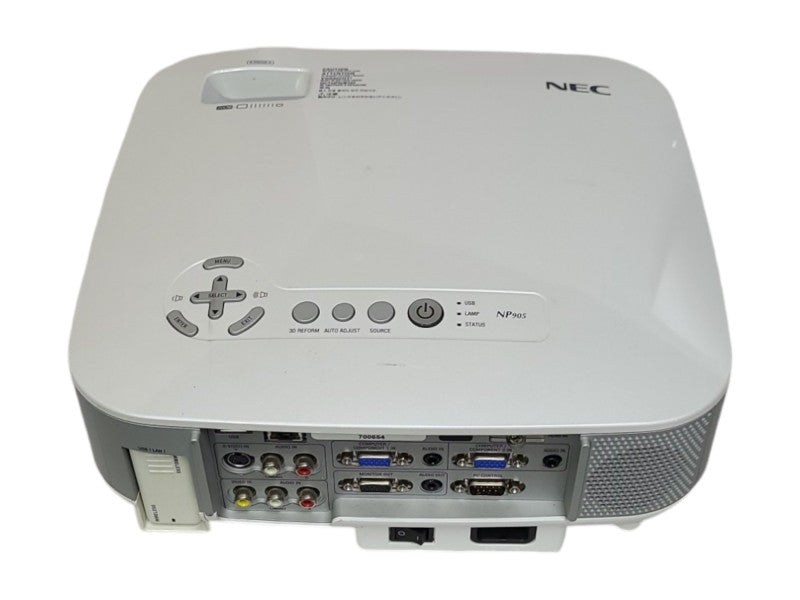 NEC NP905 LCD HDMI VGA RCA w/ WiFi S Video Ethernet, Lamp Hour: 1445Hrs