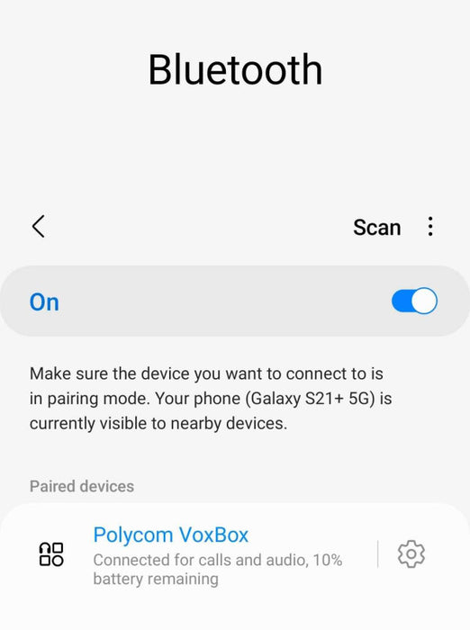 Polycom VoxBox 2201-49000-001 HD Voice Bluetooth Speaker phone  _