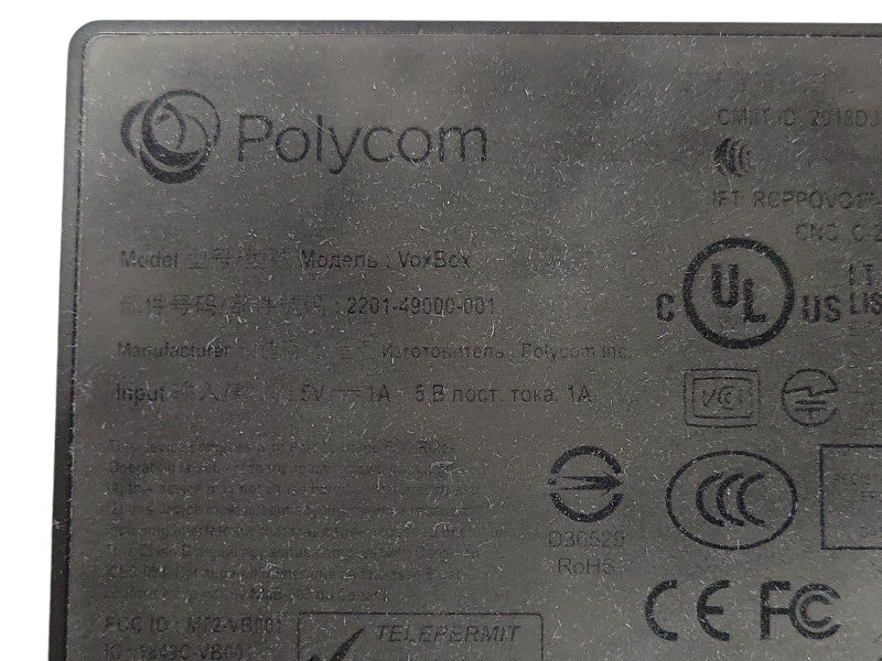 Polycom VoxBox 2201-49000-001 HD Voice Bluetooth Speaker phone  _