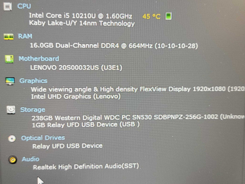 Lenovo ThinkPad T14| i5-10210U| 16GB DDR4| 256GB SSD  β Lap200