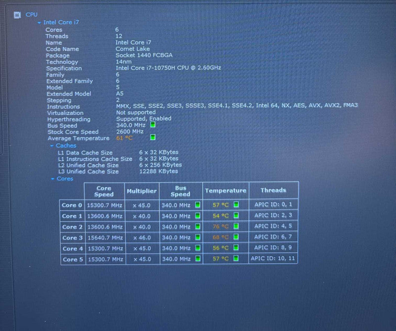 Lenovo ThinkPad P17 Gen 1 i7-10750H QUADRO T1000 4GB GPU 48GB RAM 1TB SSD  Lap200