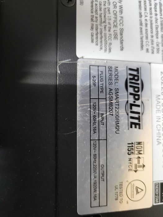 Tripp Lite | SMART2200RM2U | Smart Pro 2200VA 1980W - 8 Outlets, read _