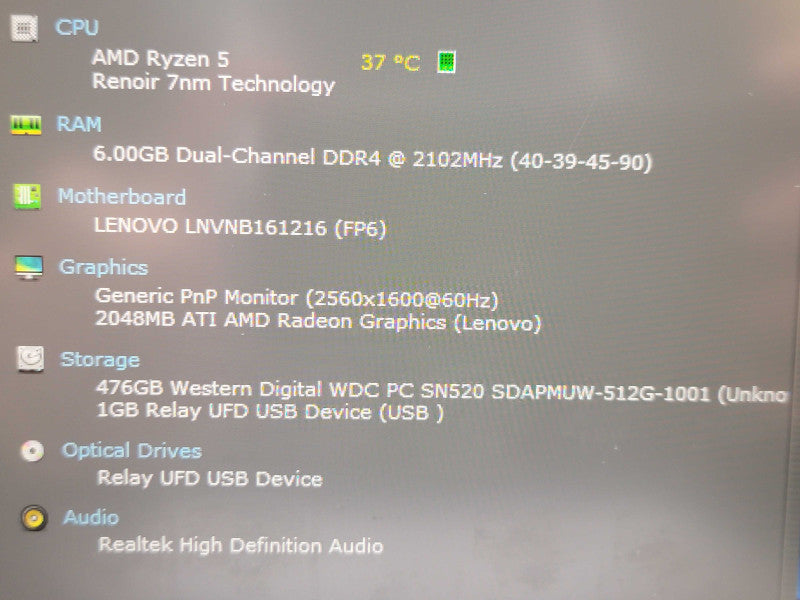 Lenovo ThinkBook 13s| Ryzen 5 4600U| 8GB RAM| 512GB SSD READ β Lap200