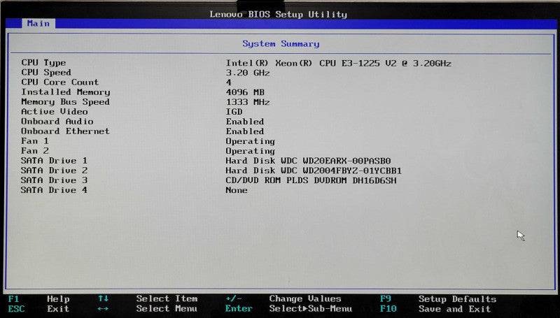 Lenovo ThinkServer TS130, E3-1225 v2 3.20GHz 4C, 4GB DDR3, 2x 2TB HDDs