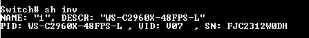 Cisco Catalyst 2960X | WS-C2960X-48FPS-L V07 | 48port Gigabit PoE | 4x SFP