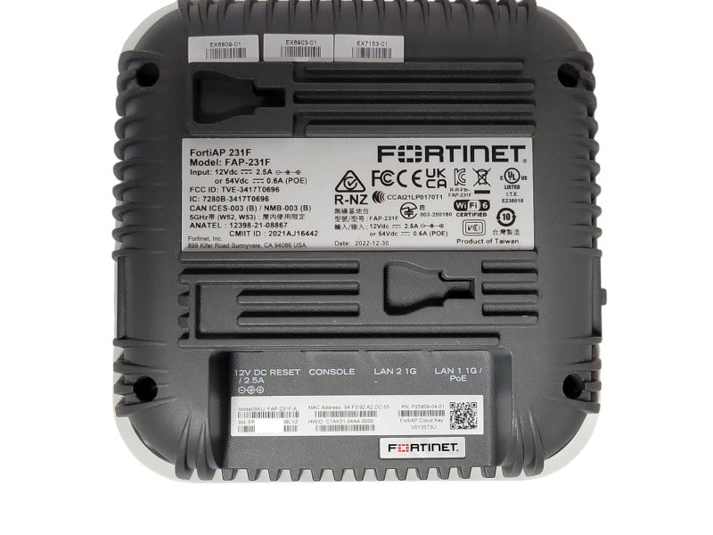 Fortinet FortiAP 231F FAP-231F-A 802.11ax Wireless Access Point _