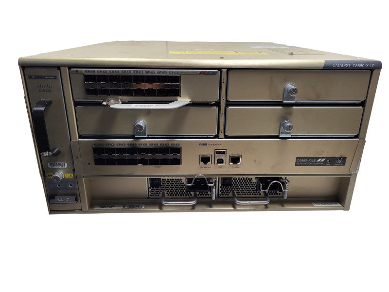 Cisco Catalyst C6880-X-LE Chassis (1) C6880-X-LE-16P10G Mod (2) X-3KW-AC Load $